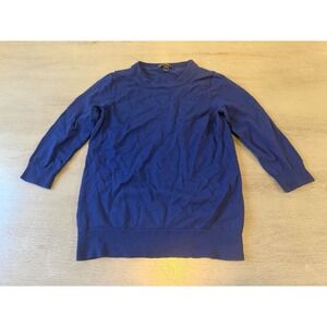 MERIONO WOOL blue J CREW light weight  pull over sweater size small